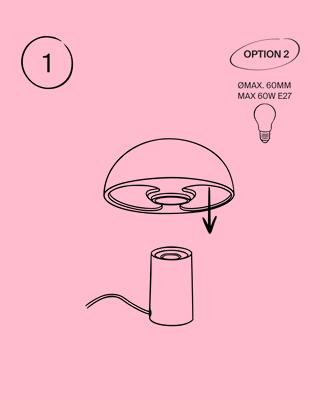 Cogumelo Keramiklampe dunkelblau