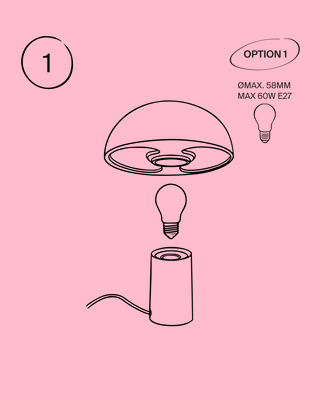 Cogumelo - Ceramic lamp lime