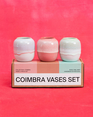 Coimbra Vase S 3er-Set rosé mint pink
