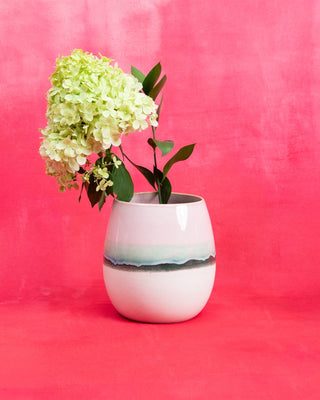 Nódoa Vase M dipped rosa grün