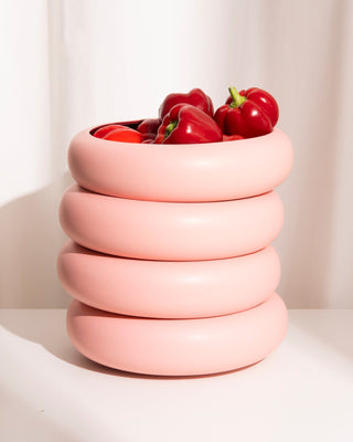 Alva - Fruit bowl pink burgundy