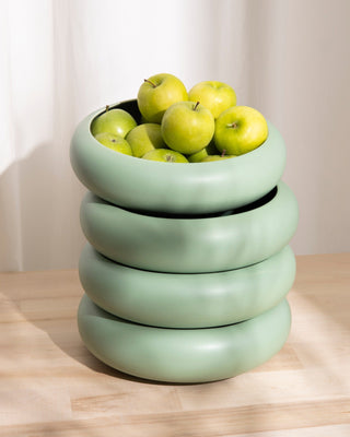 Alva - Fruit bowl sage dark green