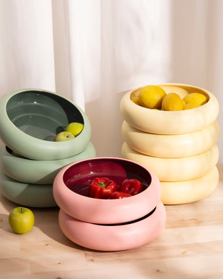 Alva - Fruit bowl pink burgundy
