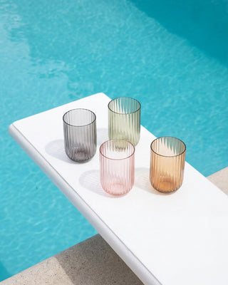 Joia Glas klein riffled smaragd