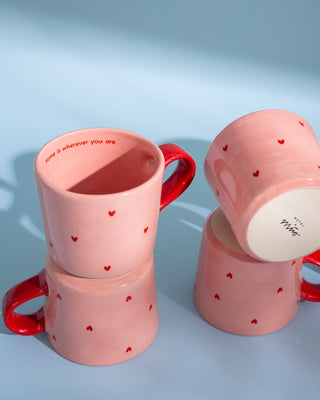 Lira Tasse groß Home rosa rot