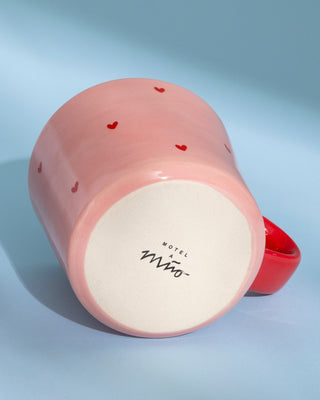 Lira Tasse groß Herzchen rosa rot