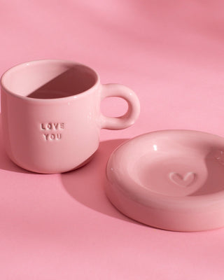 Seia Tasse & Untertasse Love rosa