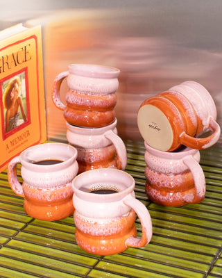 Ombra Tasse groß bubble rosa orange