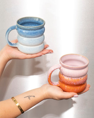 Ombra Tasse groß bubble rosa orange