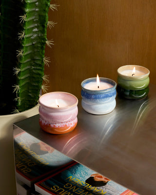 Ombra Duftkerze Ocean Breeze dunkelblau hellblau