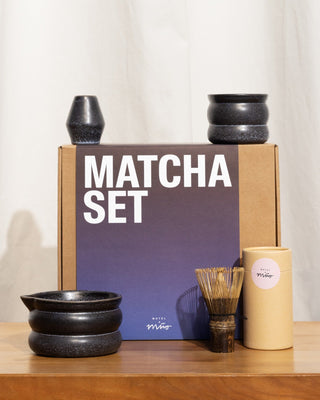 Turmalina Matcha-Set bubble 4-teilig schwarz