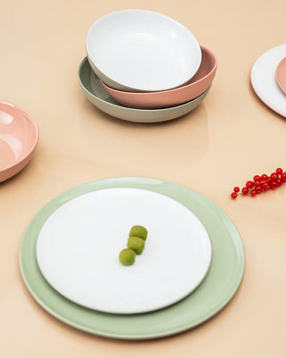 Seda - Small plate classic sage green white