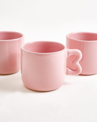 Seia Tasse klein & Untertasse klein Herz rosa