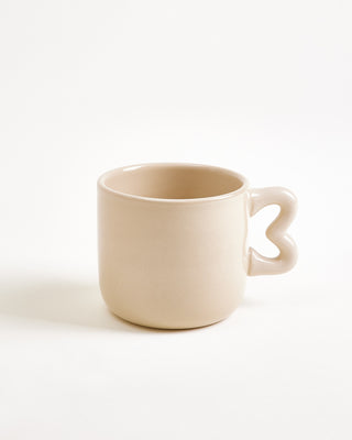 Seia Tasse klein & Untertasse klein Herz sand