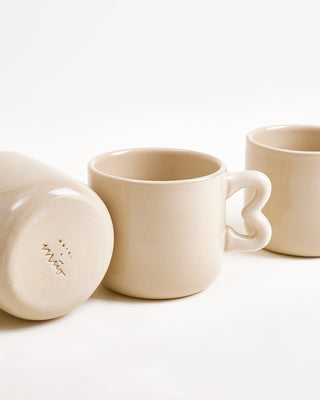 Seia Tasse klein & Untertasse klein Herz sand