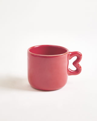 Seia Tasse & Untertasse Herz bordeaux