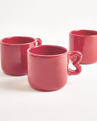 Seia Tasse & Untertasse Herz bordeaux