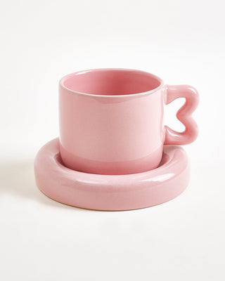 Seia Tasse & Untertasse Herz rosa