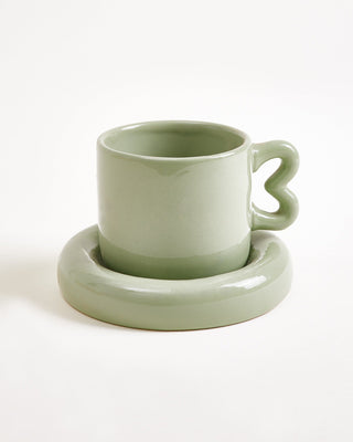Seia Tasse klein Herz salbeigrün