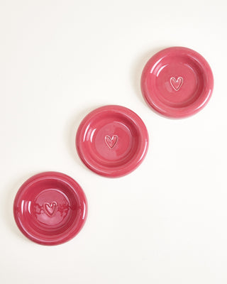 Seia Tasse & Untertasse Herz bordeaux