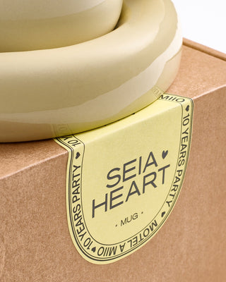 Seia Tasse & Untertasse Herz gelb