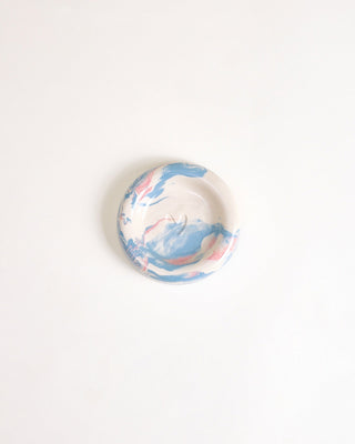 Seia Cup & Saucer, Marbled Blue and White