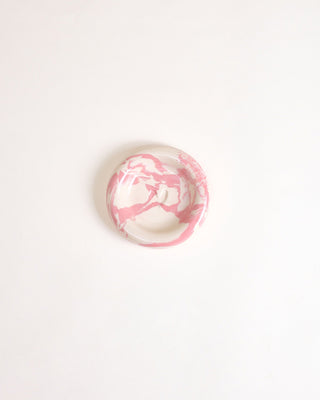 Seia Becher & Untertasse marbled rosa weiß