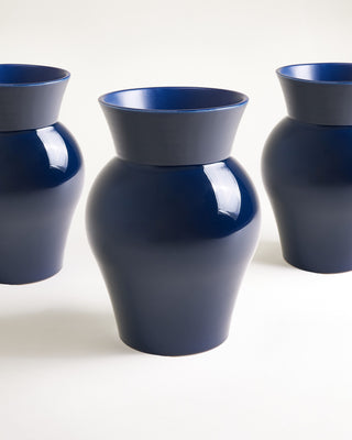 Alva - Vase L dark blue