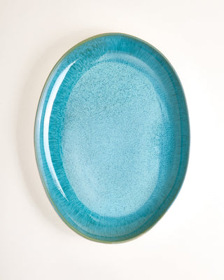 Areia - Serving platter XL oval aqua