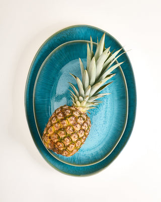 Areia - Serving platter XL oval aqua