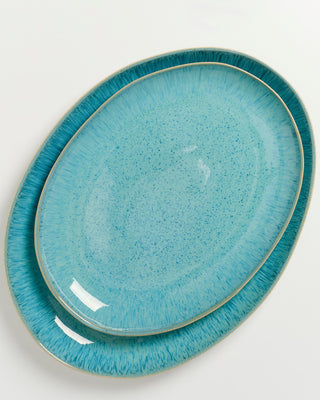 Areia Servierplatte L oval aqua