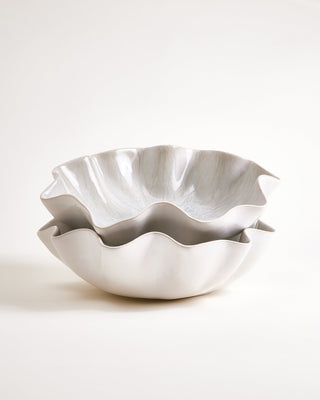 Areia - Large Serving bowl shell gray