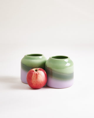 Bebé - Vase S green, dark green, purple