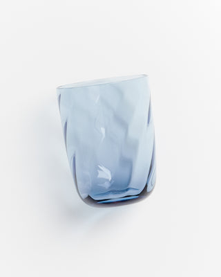 Calma Glas groß swirl blau