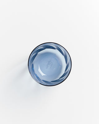 Calma Glas groß swirl blau