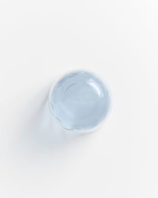 Calma Glas groß swirl blau