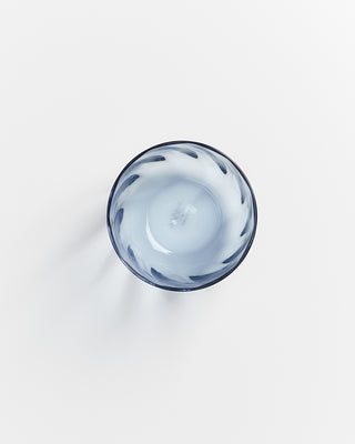 Calma Glas klein swirl blau