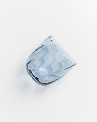 Calma Glas klein swirl blau