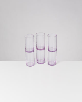 Leiria Glas klein riffled lila