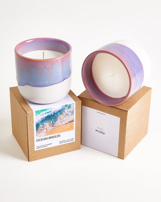 Coimbra Duftkerze "Ocean Breeze" lila rosa