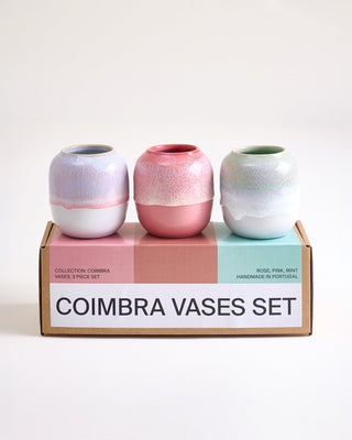 Coimbra Vase S 3er-Set rosé mint pink