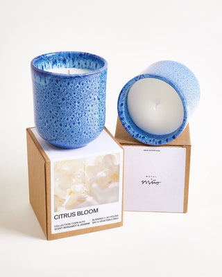 Copa Alto Duftkerze "Citrus Bloom" royalblau