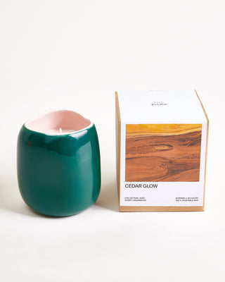 João Duftkerze Cedar Glow dunkelgrün rosé