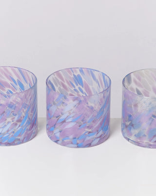 Joia Glas klein drops blau lila