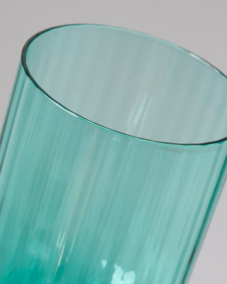 Joia Glas klein riffled türkis
