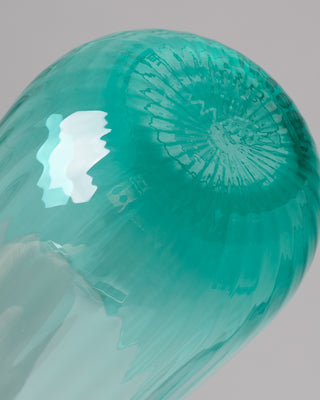 Joia Glas klein riffled türkis