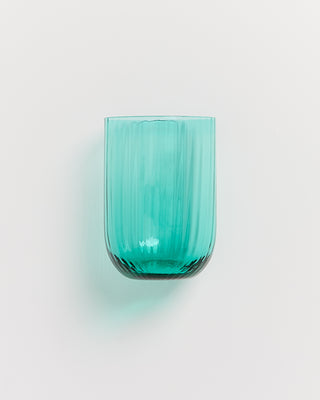 Joia Glas klein riffled türkis