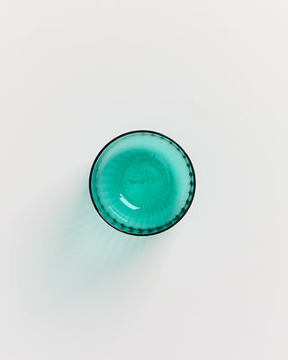 Joia Glas klein riffled türkis