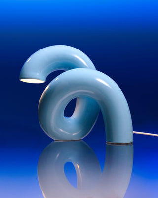 Motel a Miio x Ju Schnee Keramiklampe hellblau