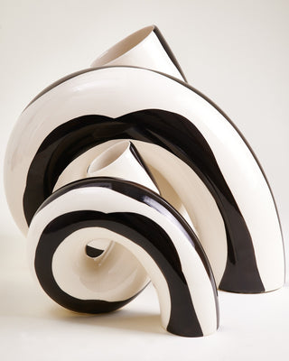 Motel a Miio x Ju Schnee Vase XL schwarz weiß